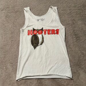 Hooters Cream Tank Top with Subtle Logo